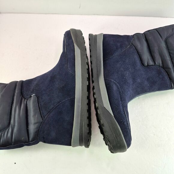 NWOT Lands' End Navy Blue Suede Insulated Commuter Winter Snow Boots 7.5 Women's - Picture 10 of 10